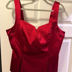 White House Black Market Rich Red Top